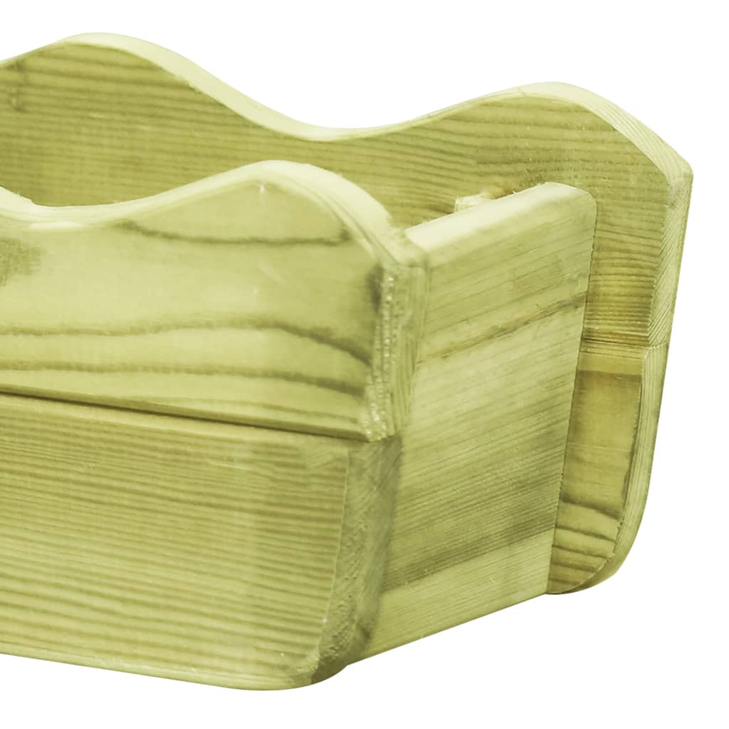 VidaXL Plantenbak verhoogd 80x18x18 cm geïmpregneerd grenenhout