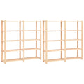 VidaXL Opbergrekken 5-laags 2 st 170x38x170 cm grenenhout 500 kg