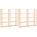 VidaXL Opbergrekken 5-laags 2 st 170x38x170 cm grenenhout 500 kg