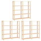 VidaXL Opbergrekken 5-laags 3 st 170x38x170 cm grenenhout 500 kg