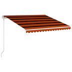 VidaXL Luifel automatisch uittrekbaar 400x300 cm oranje en bruin