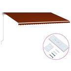 VidaXL Luifel automatisch uittrekbaar 600x300 cm oranje en bruin