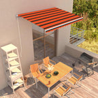 Vidaxl luifel handmatig uittrekbaar 350x250 cm oranje en bruin