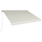 VidaXL Luifel handmatig uittrekbaar 400x300 cm crème