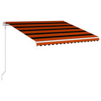 VidaXL Luifel automatisch uittrekbaar 450x300 cm oranje en bruin