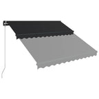 VidaXL Luifel handmatig uittrekbaar 300x250 cm antraciet