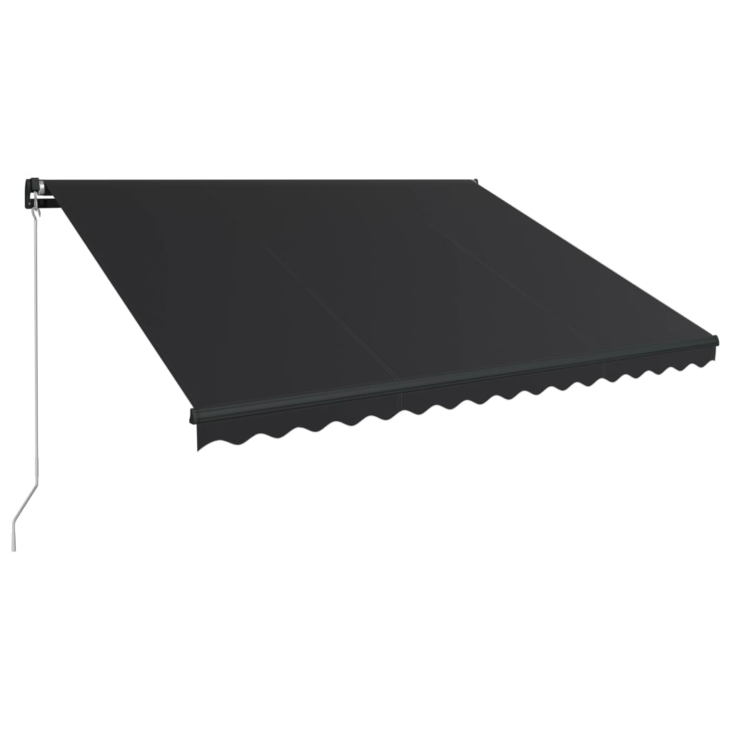 VidaXL Luifel handmatig uittrekbaar 450x300 cm antraciet