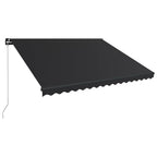 VidaXL Luifel handmatig uittrekbaar 450x300 cm antraciet