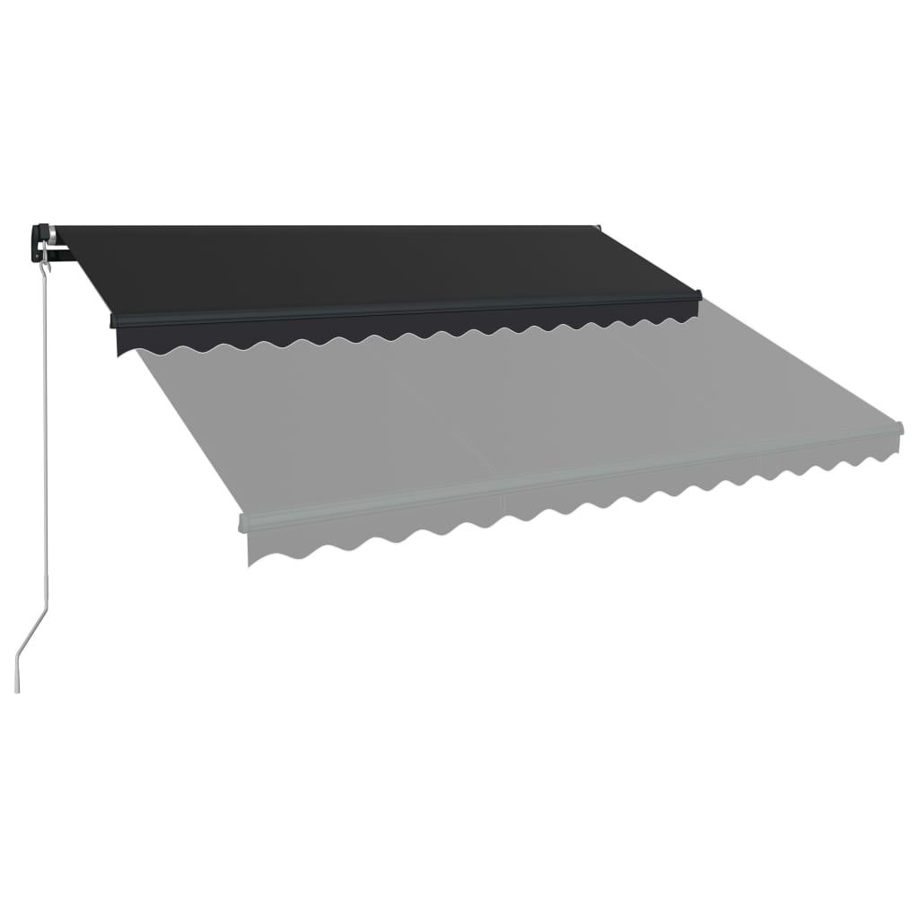 VidaXL Luifel handmatig uittrekbaar 450x300 cm antraciet