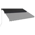 VidaXL Luifel handmatig uittrekbaar 450x300 cm antraciet
