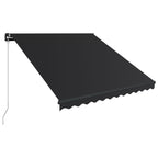 Vidaxl luifel handmatig uittrekbaar met led 300x250 cm antraciet