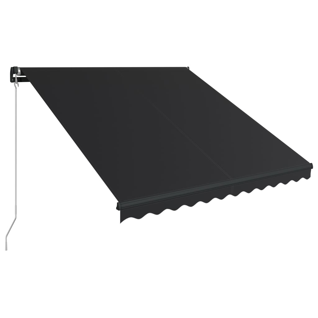 Vidaxl luifel handmatig uittrekbaar met led 300x250 cm antraciet