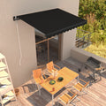 VidaXL Luifel automatisch uittrekbaar 350x250 cm antraciet