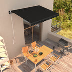 VidaXL Luifel automatisch uittrekbaar 350x250 cm antraciet