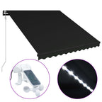VidaXL Luifel uittrekbaar met windsensor en LED 350x250 cm antraciet