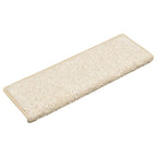 Vidaxl trapmatten 15 st 65x21x4 cm wit rechthoekige rand