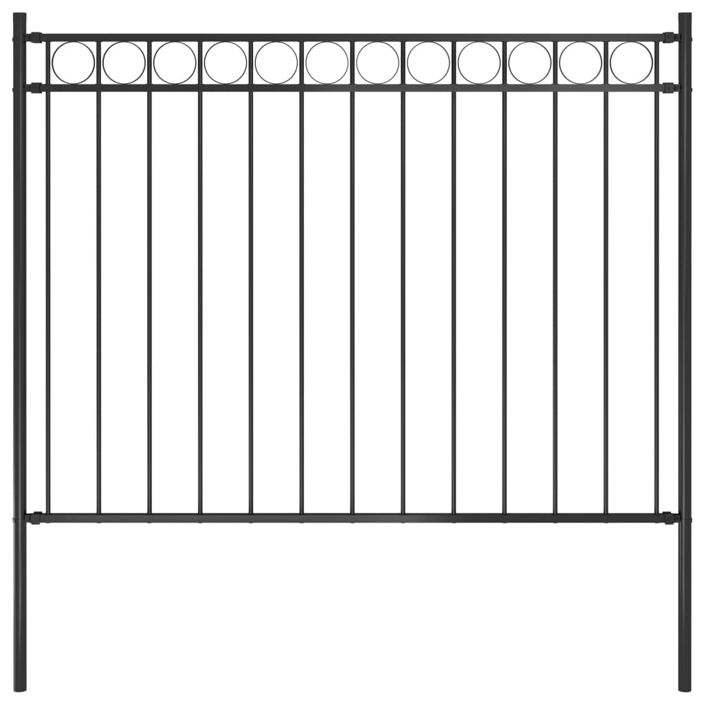 Vidaxl tuinhek staal 1,81x1,2 m zwart