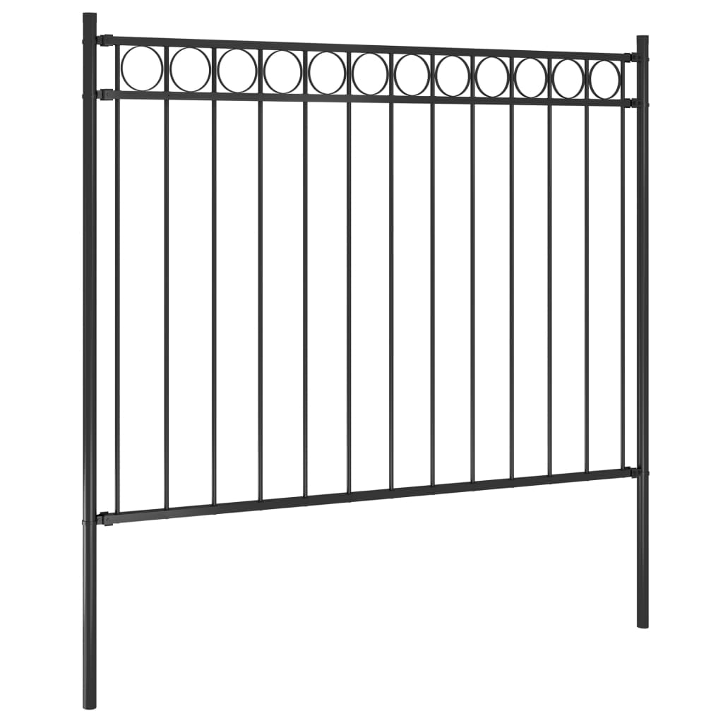 Vidaxl tuinhek staal 1,81x1,2 m zwart