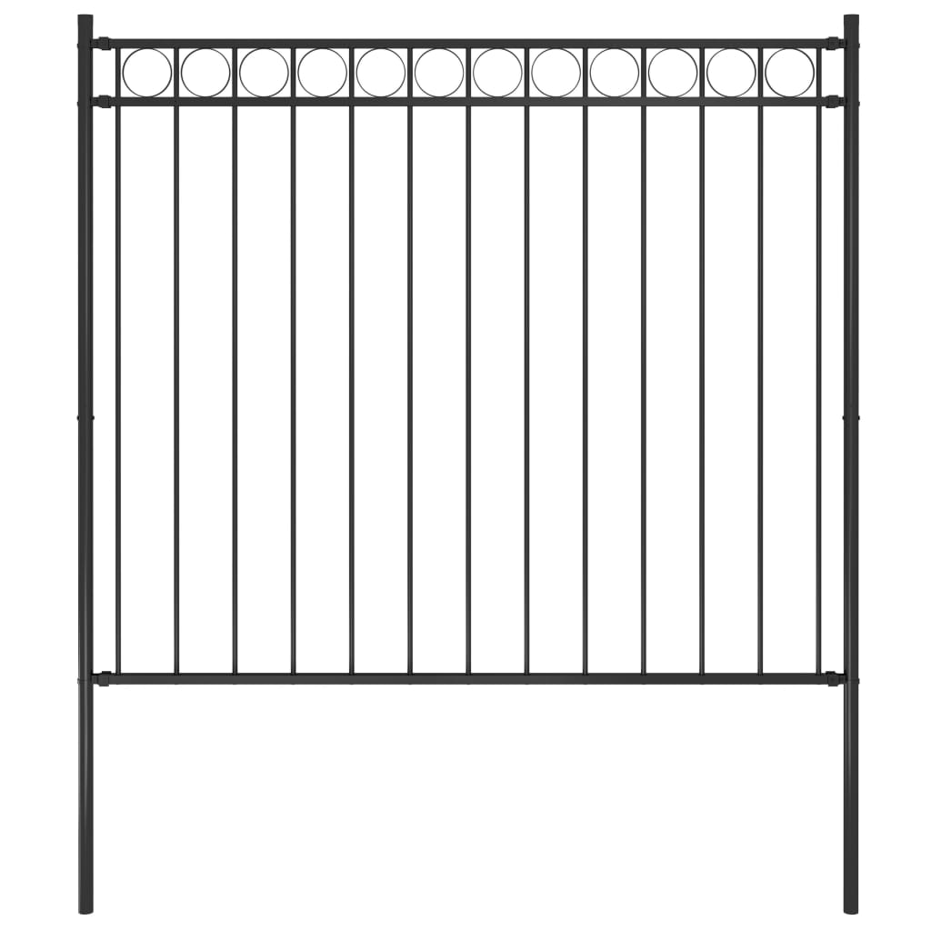 Vidaxl tuinhek staal 1,81x1,5 m zwart