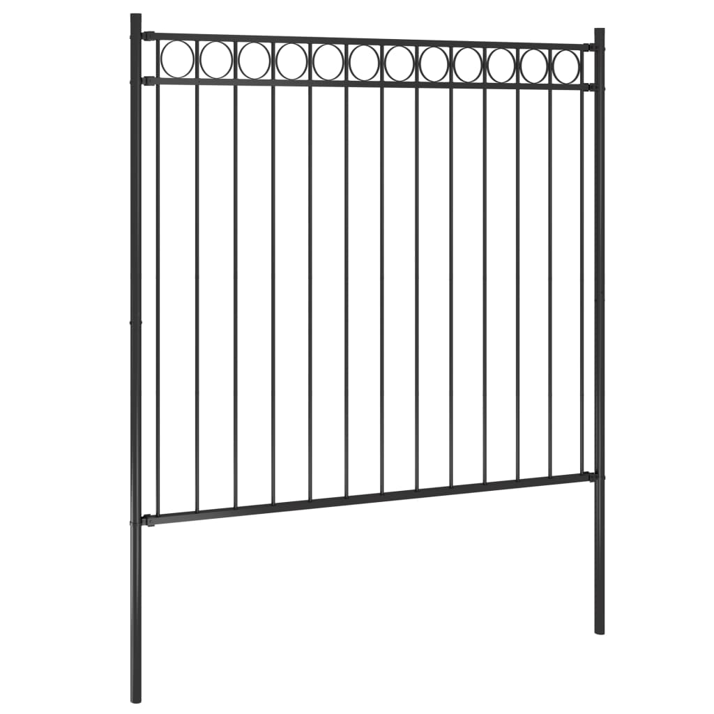 Vidaxl tuinhek staal 1,81x1,5 m zwart