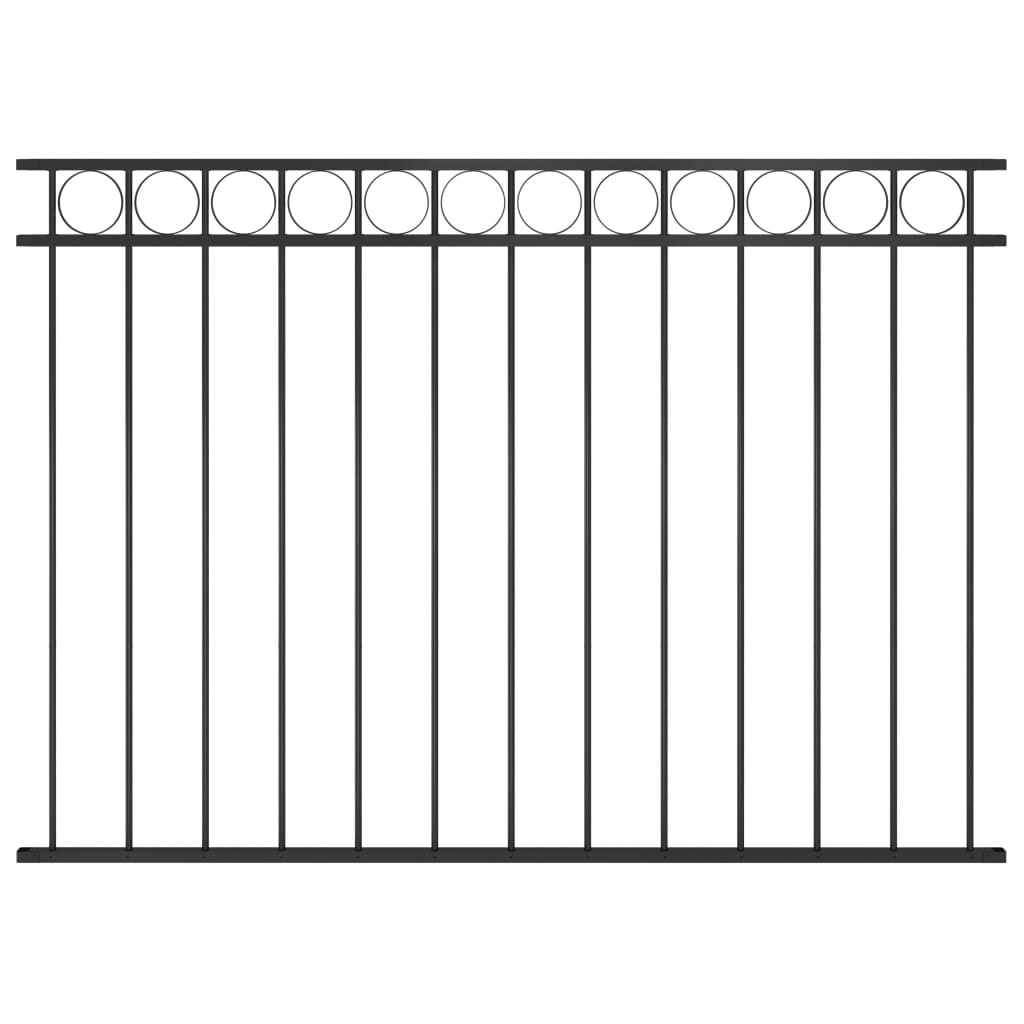 Vidaxl schuttingpaneel staal 1,7x1,2 m zwart