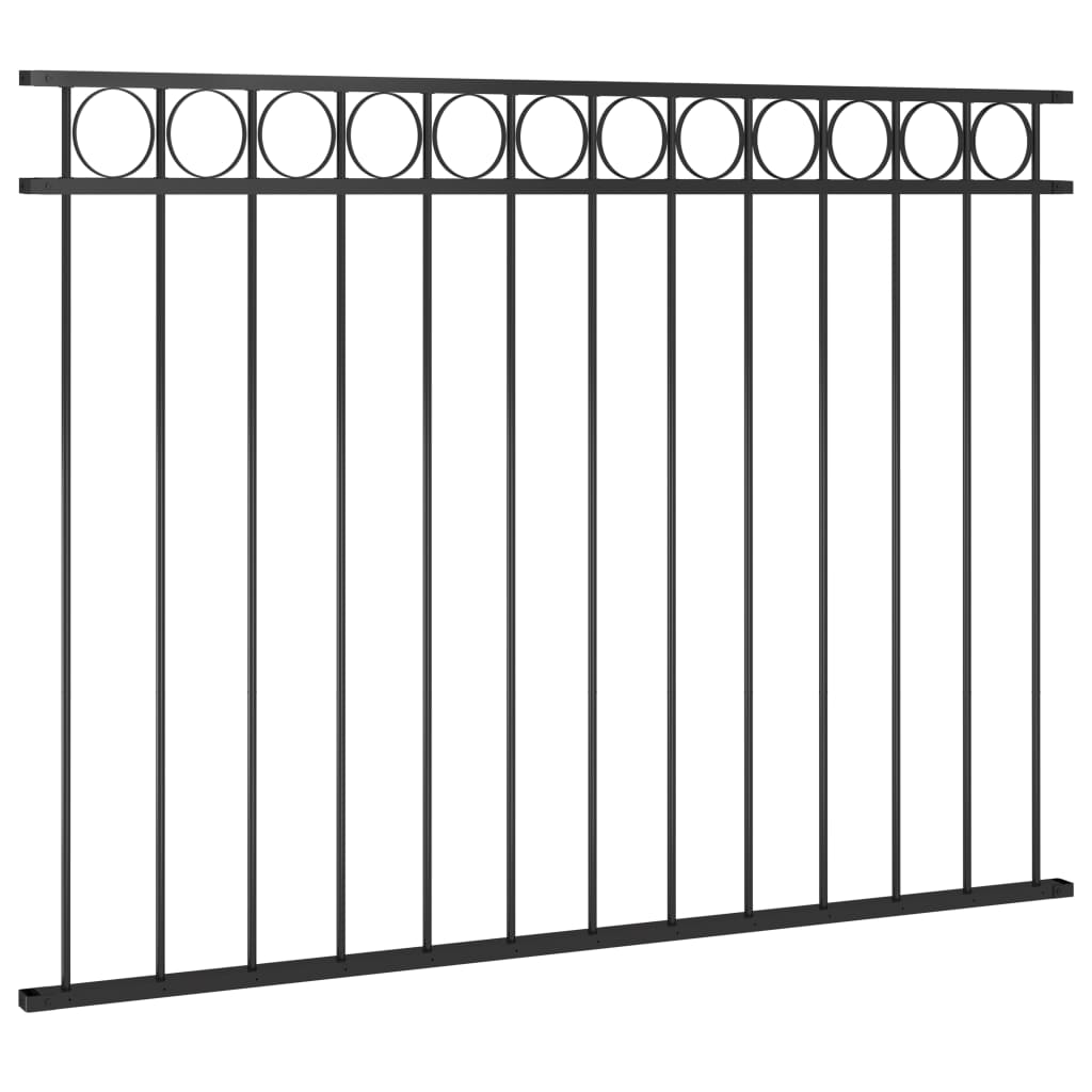 Vidaxl schuttingpaneel staal 1,7x1,2 m zwart