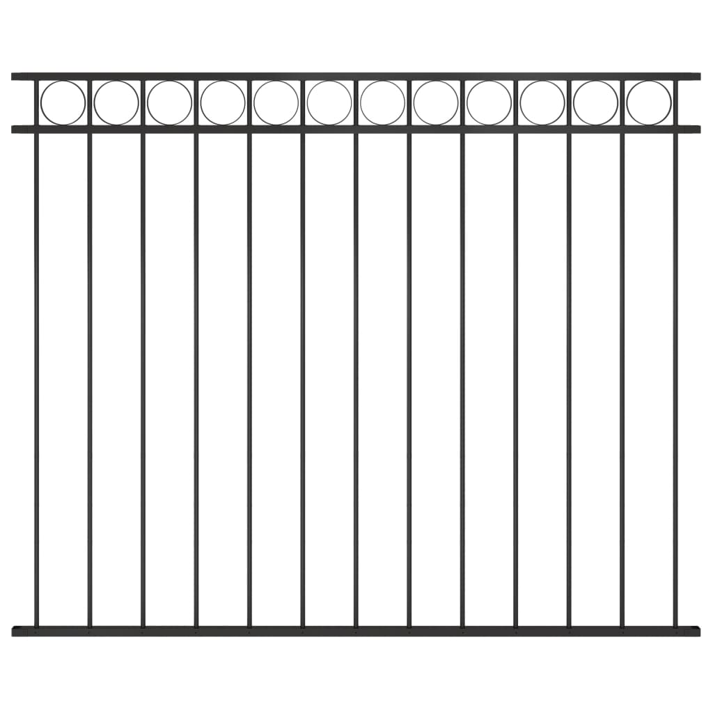 Vidaxl schuttingpaneel staal 1,7x1,5 m zwart