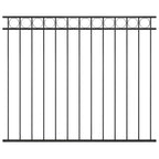 Vidaxl schuttingpaneel staal 1,7x1,5 m zwart