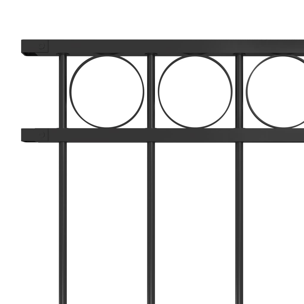 Vidaxl schuttingpaneel staal 1,7x1,5 m zwart
