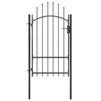 Vidaxl poort 1x2,2 m staal zwart