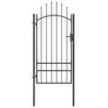 Vidaxl poort 1x2,5 m staal zwart