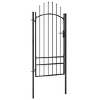 Vidaxl poort 1x2,5 m staal zwart