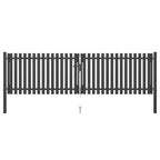 VidaXL Poort 4x1,25 m staal antraciet