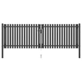 VidaXL Poort 4x1,5 m staal antraciet