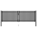 VidaXL Poort 4x1,5 m staal antraciet
