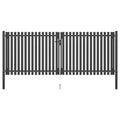 VidaXL Poort 4x1,7 m staal antraciet