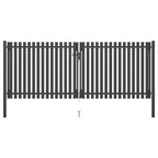 VidaXL Poort 4x1,7 m staal antraciet