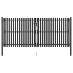 VidaXL Poort 4x2 m staal antraciet