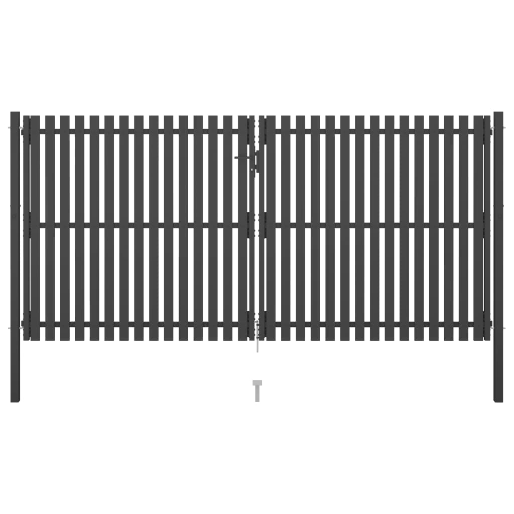 VidaXL Poort 4x2,25 m staal antraciet