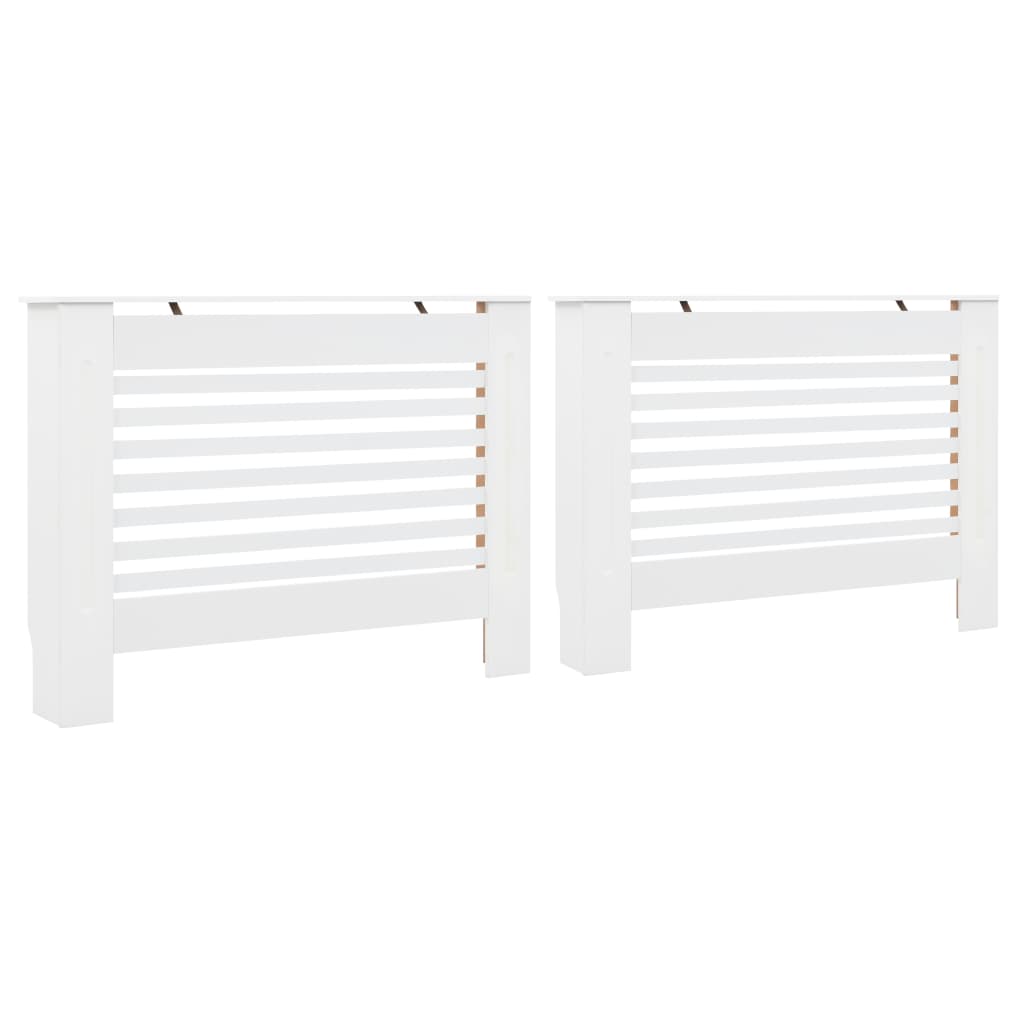 Vidaxl radiatorombouwen 2 st 112x19x81,5 cm mdf wit