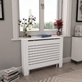 Vidaxl radiatorombouwen 2 st 112x19x81,5 cm mdf wit