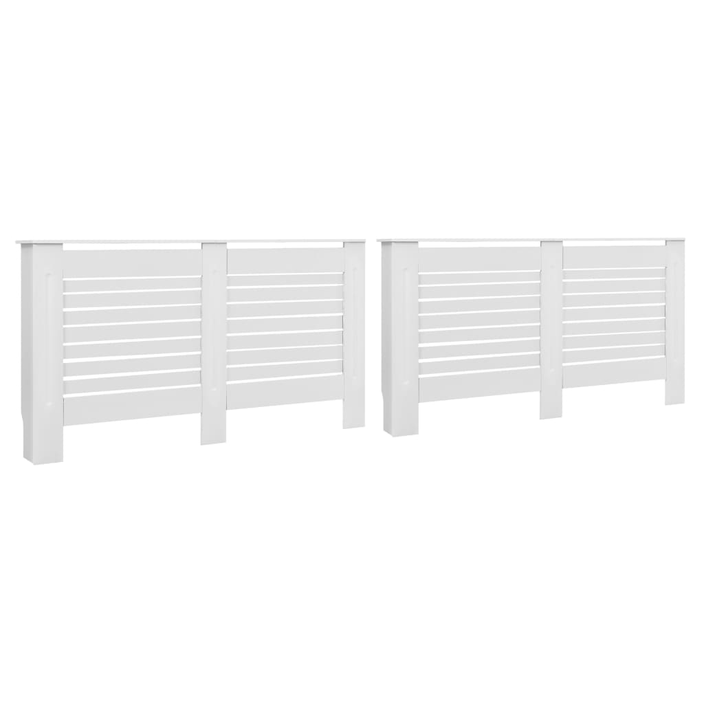Vidaxl radiatorombouwen 2 st 152x19x81,5 cm mdf wit