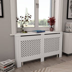 Vidaxl radiatorombouwen 2 st 152x19x81,5 cm mdf wit