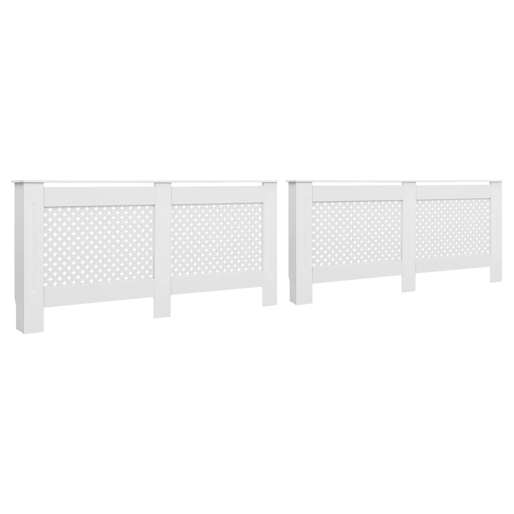 Vidaxl radiatorombouwen 2 st 172x19x81,5 cm mdf wit