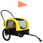 Vidaxl fietstrailer en hondenwagen 2-in-1 geel en zwart