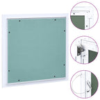 Vidaxl toegangspaneel met aluminium frame en gipsplaat 400x400 mm