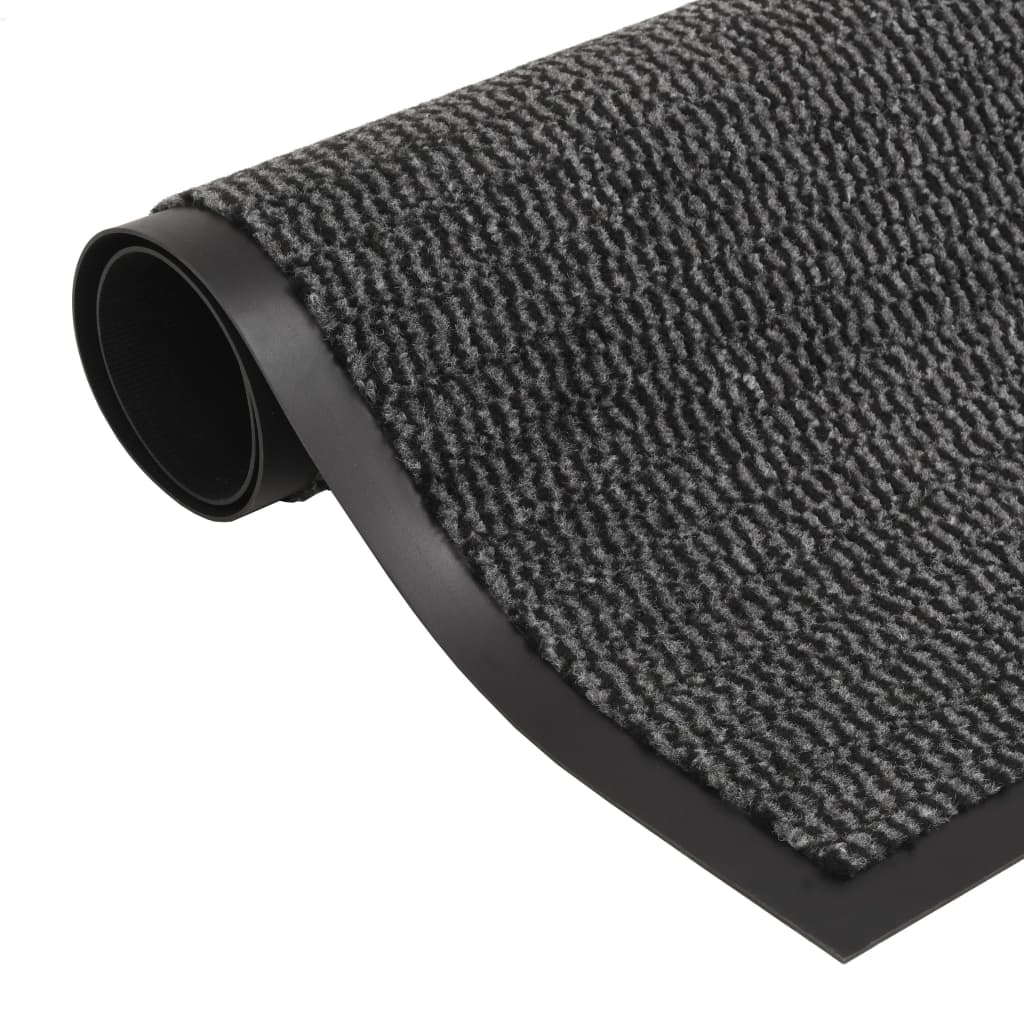 Vidaxl droogloopmatten 2 st rechthoekig getuft 60x90 cm antraciet