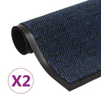 Vidaxl droogloopmatten 2 st rechthoekig getuft 120x180 cm blauw