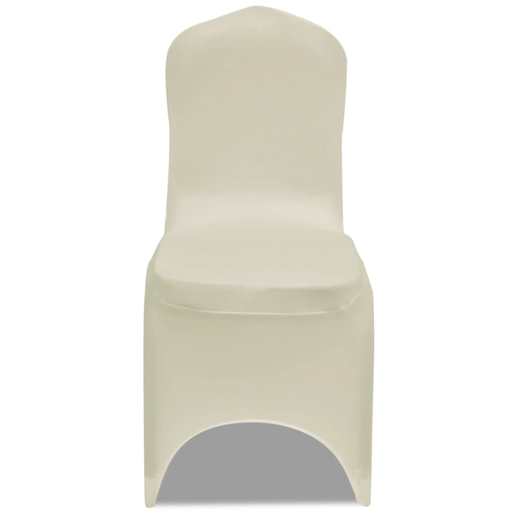 Vidaxl stoelhoezen stretch 24 st crème