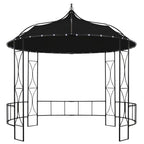 Vidaxl prieel rond 300x290 cm antraciet